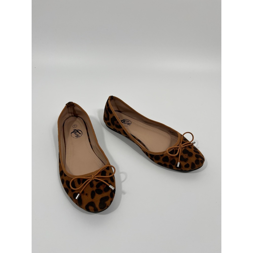 Womens Ballet Flats 7 Animal Print Brown‎ Bows Minimalist Quiet Luxury Old Money